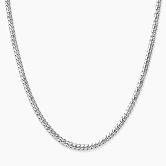 Miami Cuban Link - 3mm 18k Solid White Gold
