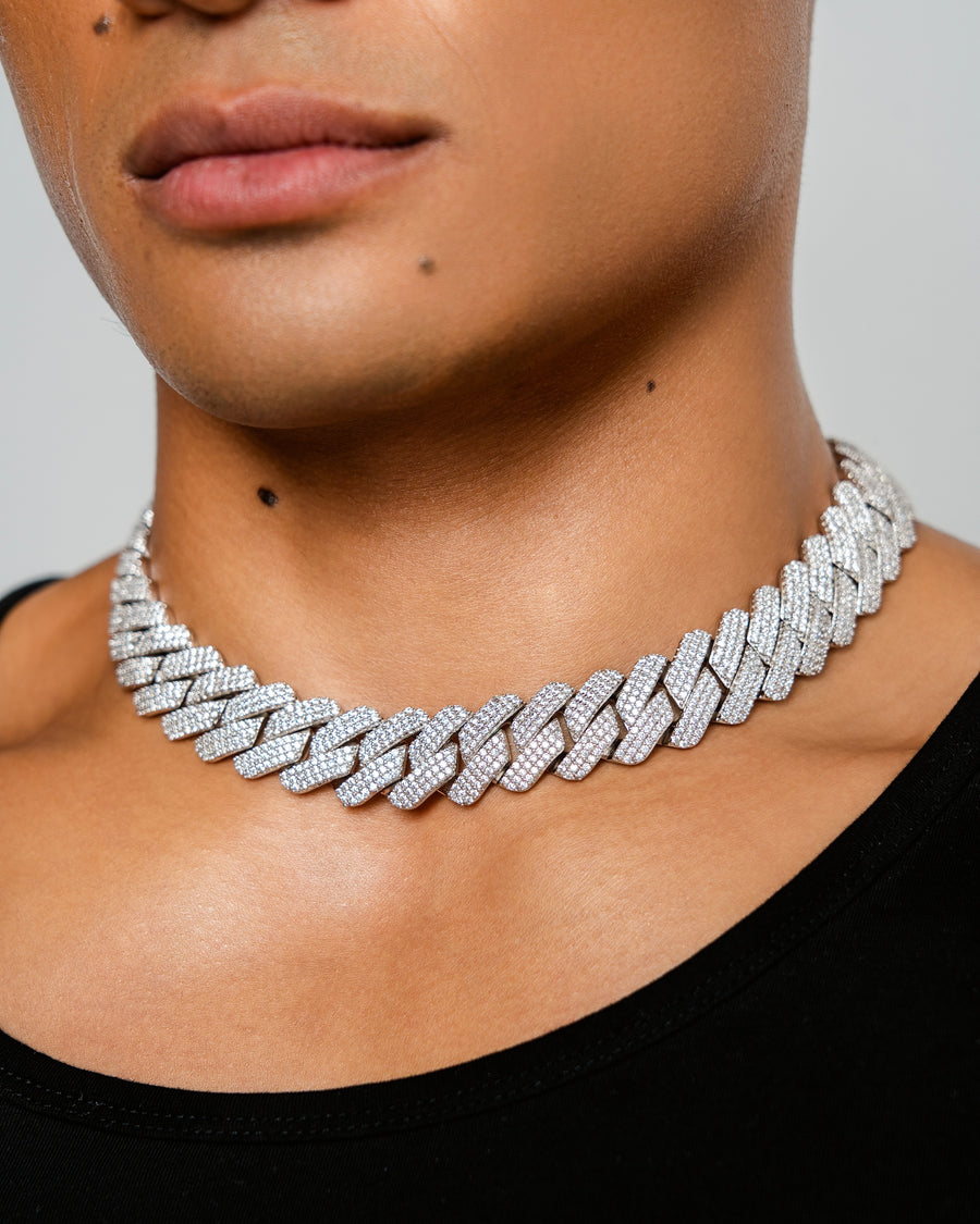 Signature Cuban Necklace - 20mm White Gold