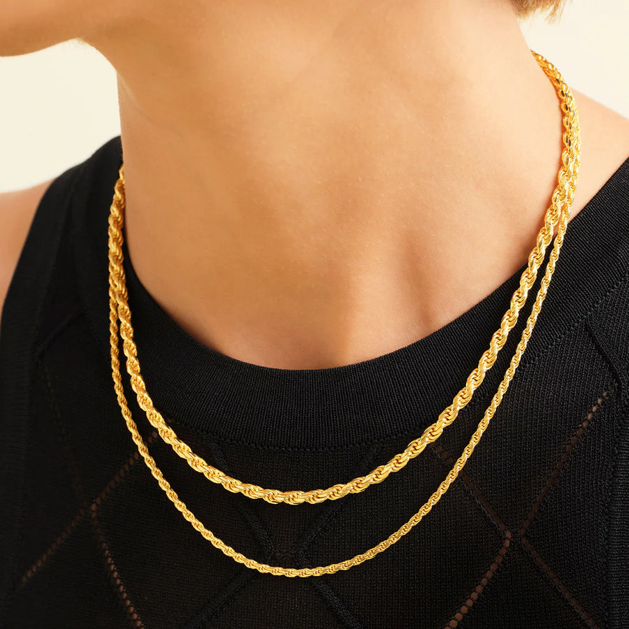 Rope Chain Stack Set in Gold