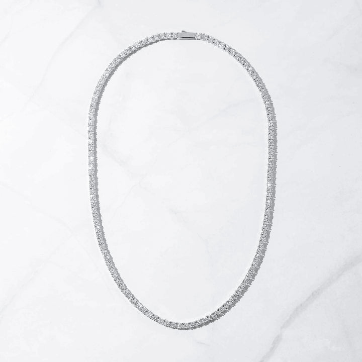 Flare Necklace - 3mm White Gold