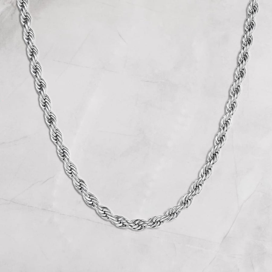 Rope Necklace - 6mm White Gold
