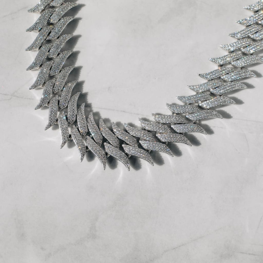 Frenzy Necklace - 30mm White Gold