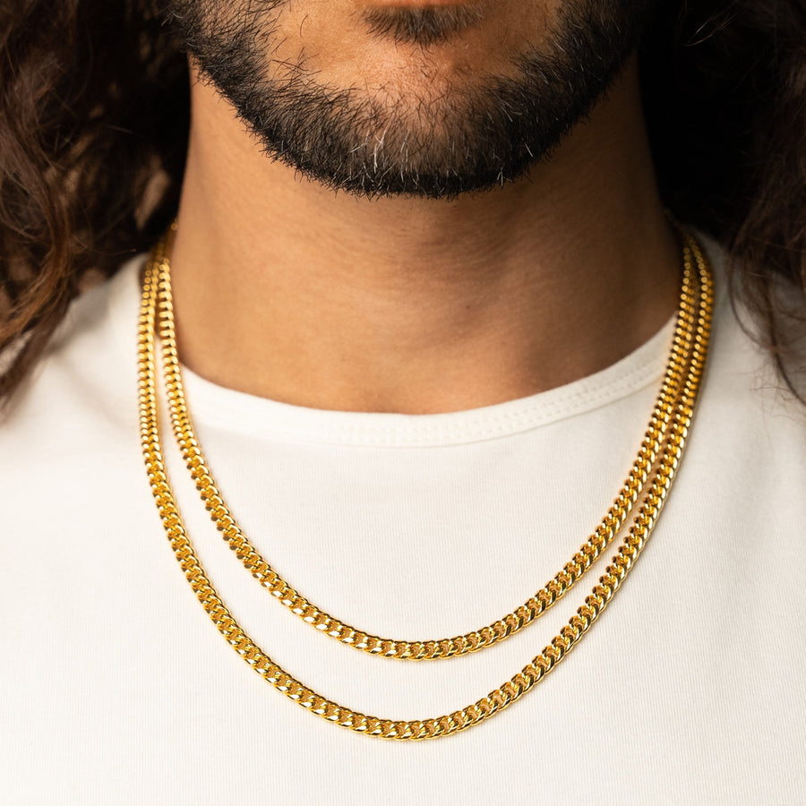5mm Miami Cuban Chain Stack in Gold