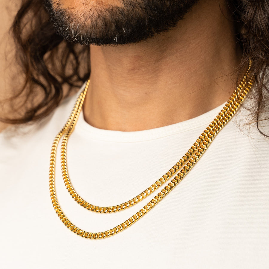 5mm Miami Cuban Chain Stack in Gold