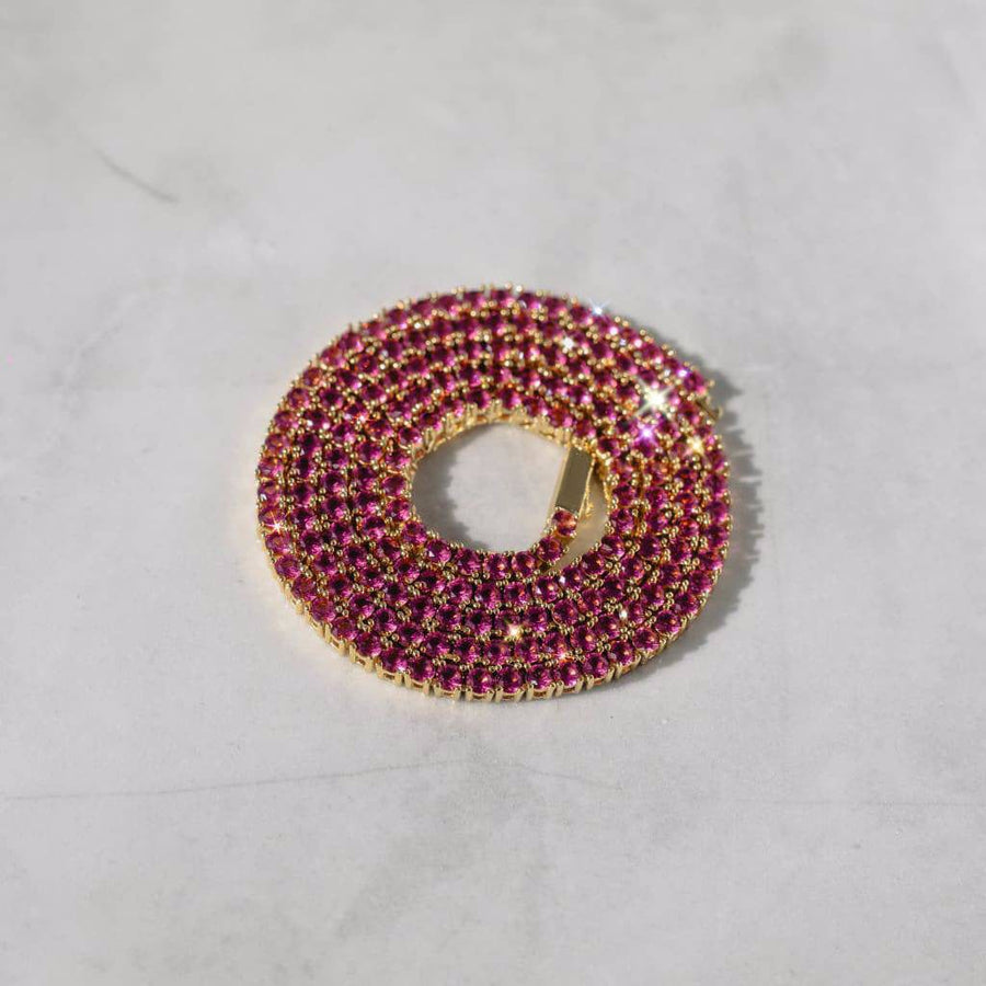 Ruby Flare Necklace - 2.5mm Gold