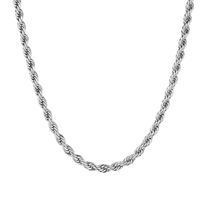 Rope Necklace - 6mm White Gold 