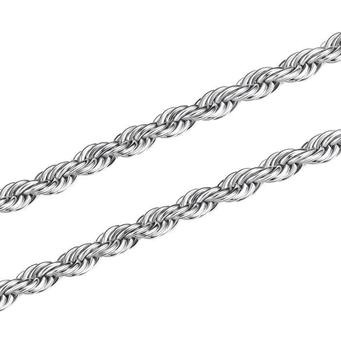 Rope Necklace - 6mm White Gold