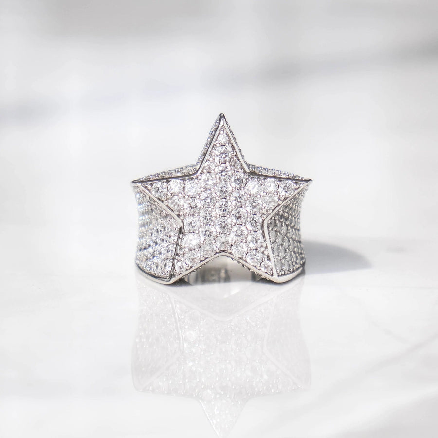 Star Ring - White Gold